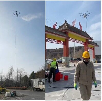 에 관한 최신 회사 뉴스 MYUAV 물 정화 연결 드론 시스템