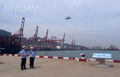 에 관한 최신 회사 뉴스 MYUAV 공중 검사는 랴누낭 항구 교통법 집행의 품질과 효율성을 향상시키는 데 도움이 됩니다.