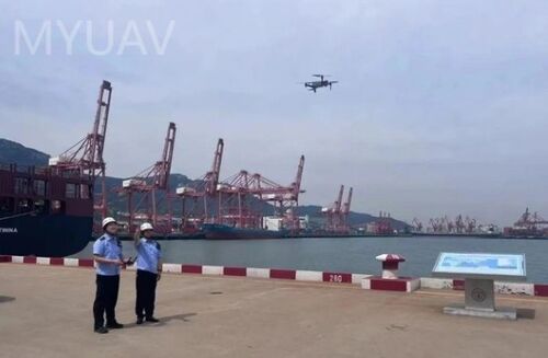 에 관한 최신 회사 뉴스 MYUAV 공중 검사는 랴누낭 항구 교통법 집행의 품질과 효율성을 향상시키는 데 도움이 됩니다.